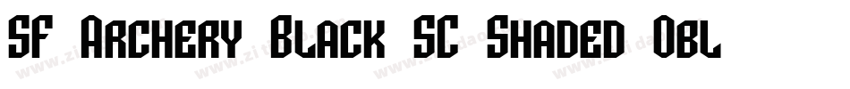 SF Archery Black SC Shaded Oblique字体转换